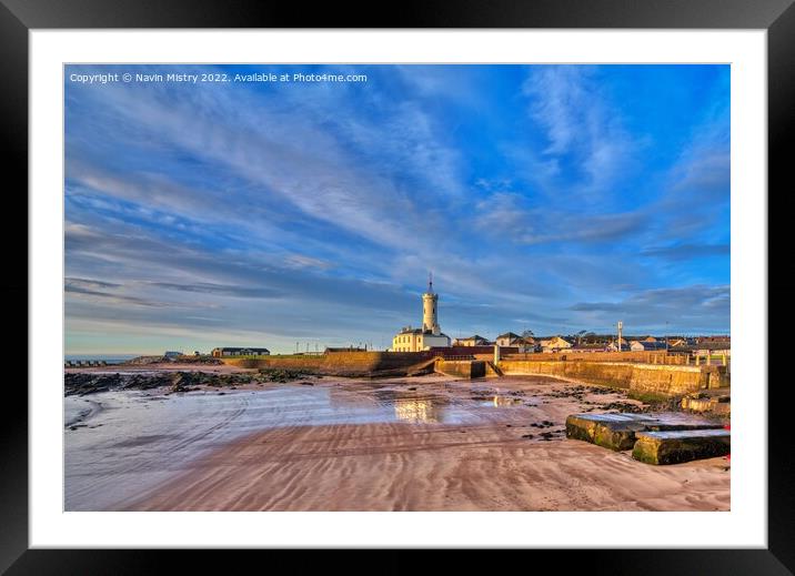 A view of the Signal Tower Museum, Arbroath  Framed Mounted Print by Navin Mistry