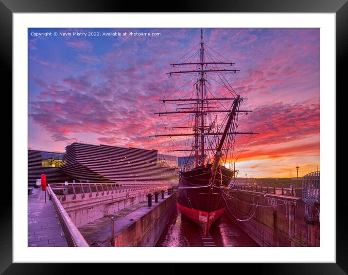 Sunrise at Discovery Point, Dundee  Framed Mounted Print by Navin Mistry