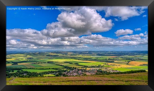 A view of Falkland and Fife countryside Framed Print by Navin Mistry