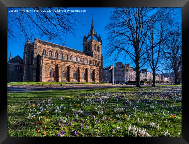 The South Inch park, and St Leonards in the Fields Church Perth Framed Print by Navin Mistry
