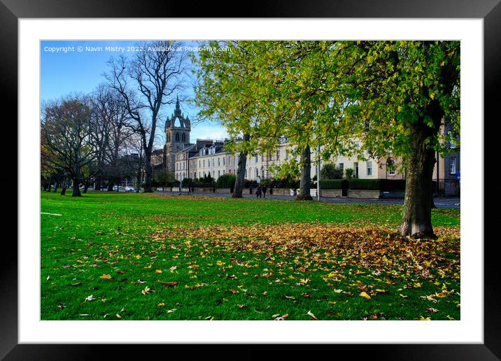 The South Inch, Perth in Autumn Framed Mounted Print by Navin Mistry