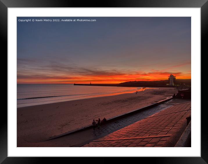 Aberdeen Beach Sunrise  Framed Mounted Print by Navin Mistry