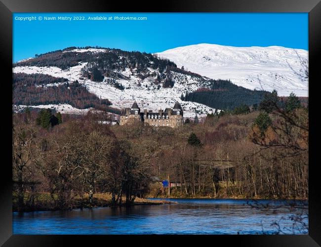 Winter and The Atholl Palace Hotel, Pitlochry  Framed Print by Navin Mistry