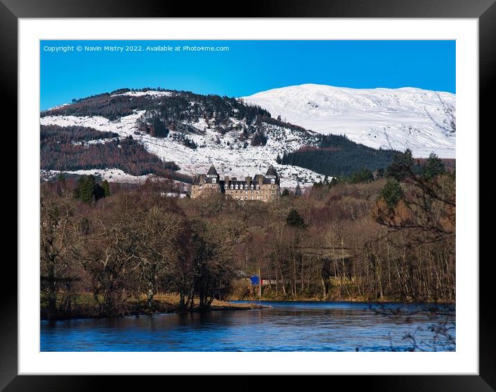 Winter and The Atholl Palace Hotel, Pitlochry  Framed Mounted Print by Navin Mistry