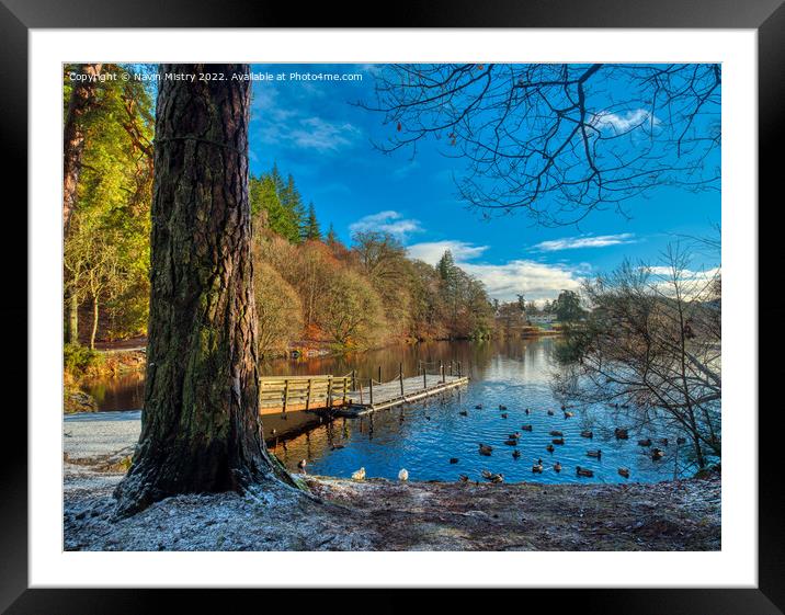 A view of Loch Faskally, Pitlochry Framed Mounted Print by Navin Mistry