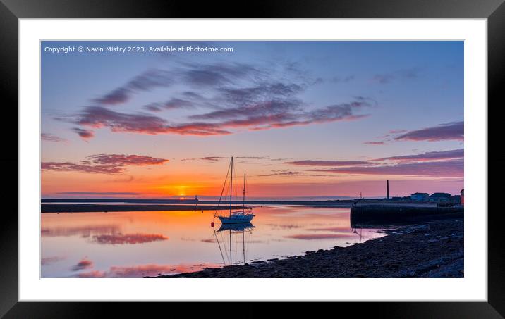 Sunrise on the River Tweed Framed Mounted Print by Navin Mistry