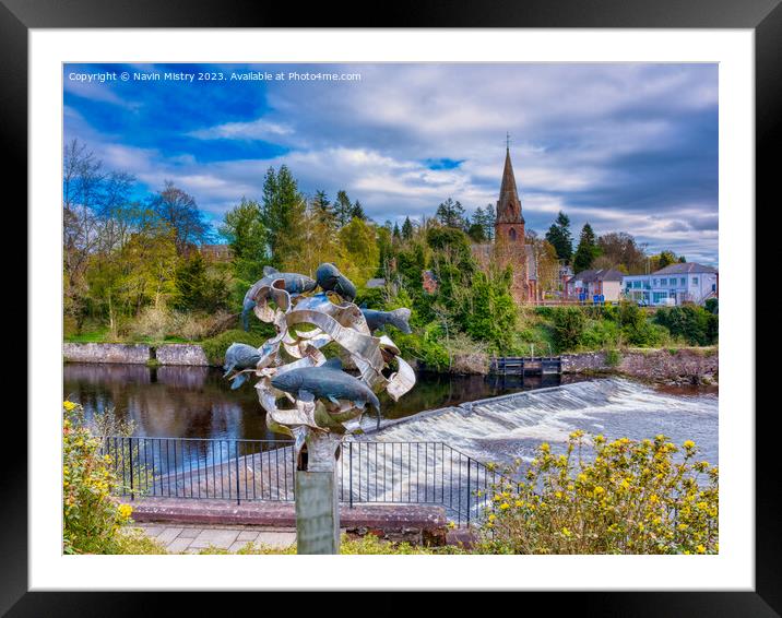 Blairgowrie and the River Ericht Framed Mounted Print by Navin Mistry