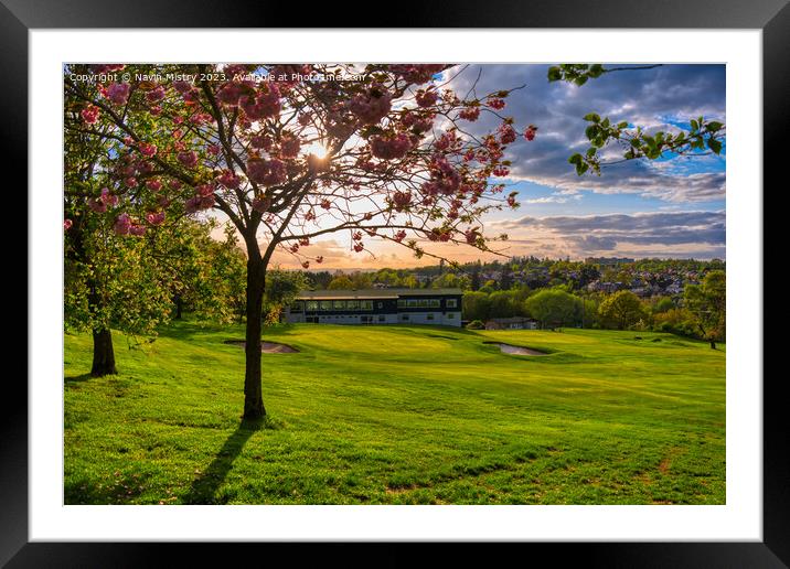 Sunset at the 18th, Craigie Golf Club Framed Mounted Print by Navin Mistry