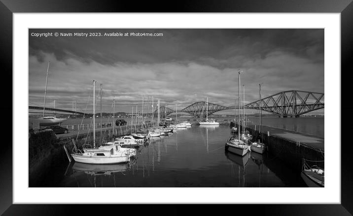 South Queensferry Harbour II  Framed Mounted Print by Navin Mistry