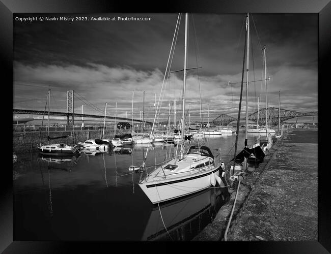 South Queensferry Harbour  Framed Print by Navin Mistry