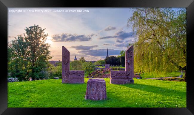 Sunset at the Millais Viewpoint, Perth Framed Print by Navin Mistry