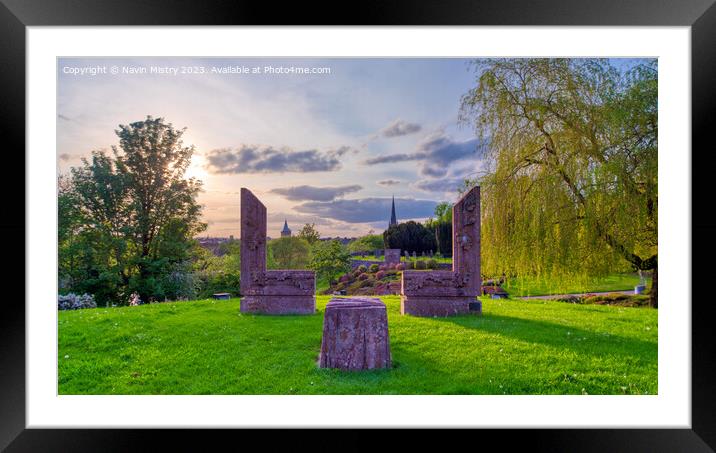 Sunset at the Millais Viewpoint, Perth Framed Mounted Print by Navin Mistry