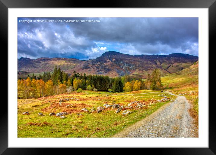 A view of Glen Lednock, Perthshire Framed Mounted Print by Navin Mistry