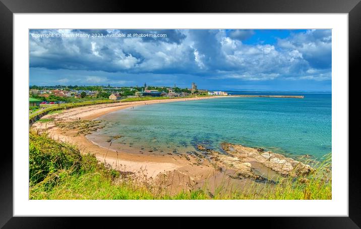 St. Andrews East Sands Beach Framed Mounted Print by Navin Mistry