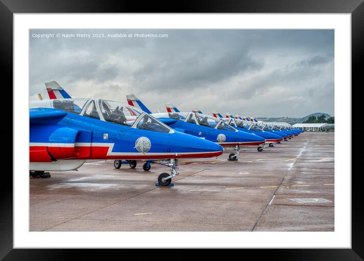 Patrouille de France Alpha Jet RAF Leuchars Framed Mounted Print by Navin Mistry