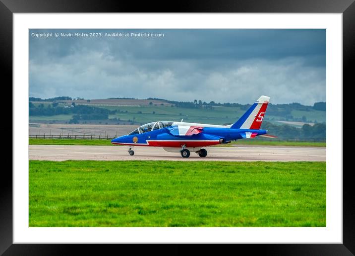 Patrouille de France Alpha Jet Framed Mounted Print by Navin Mistry