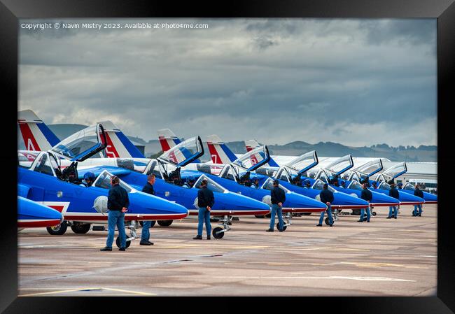 Patrouille de France Alpha Jets Framed Print by Navin Mistry