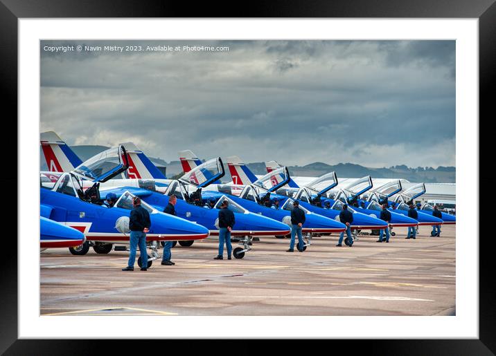 Patrouille de France Alpha Jets Framed Mounted Print by Navin Mistry