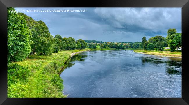 The River Tay at Meikleour Perthshire, Scotland  Framed Print by Navin Mistry