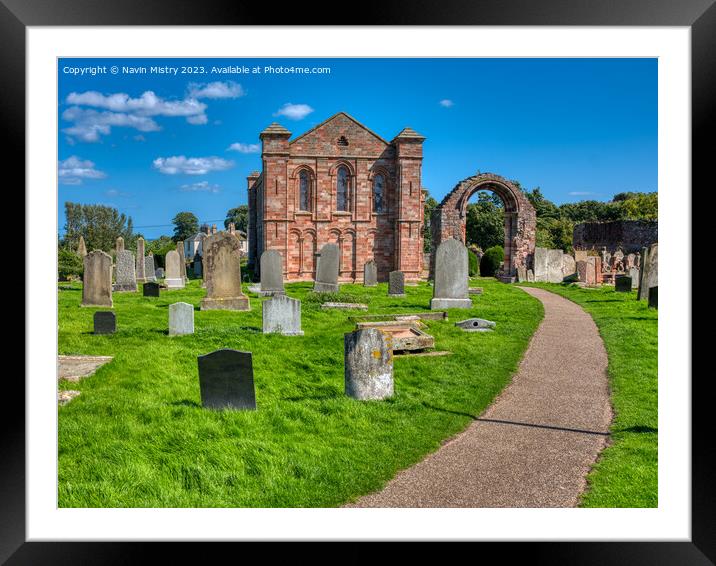 Coldingham Priory  Framed Mounted Print by Navin Mistry