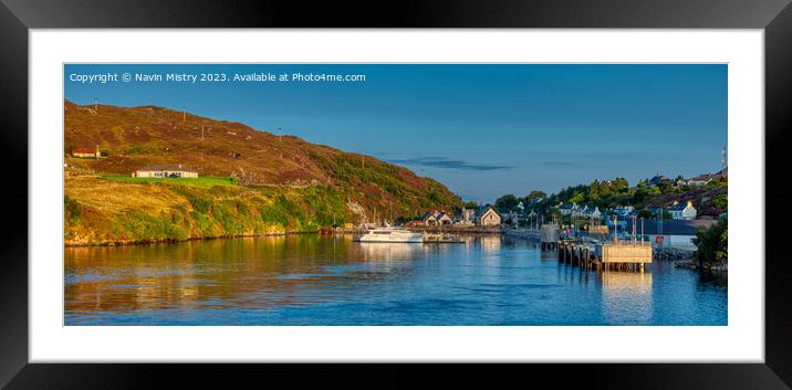 A panoramic of Tarbert Marina,  Framed Mounted Print by Navin Mistry