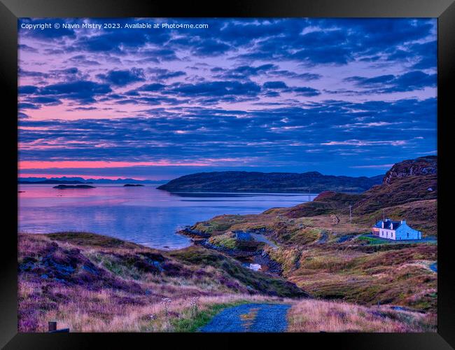 Sunrise over East Loch Tarbert, Isle of Harris Framed Print by Navin Mistry