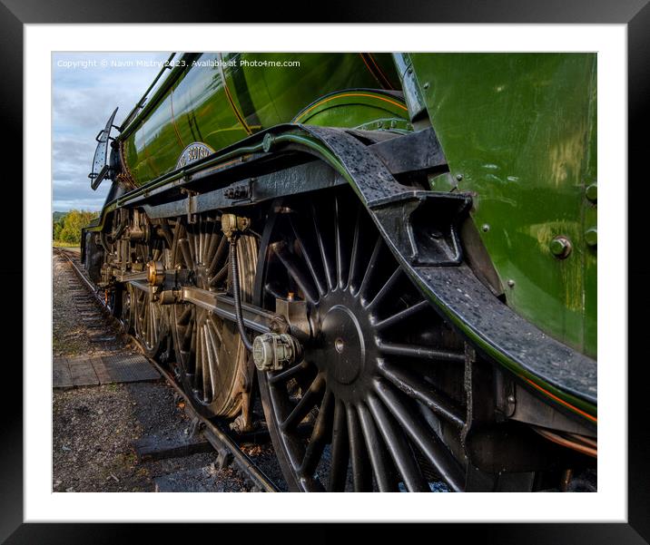 The Flying Scotsman at Boat of Garten Framed Mounted Print by Navin Mistry