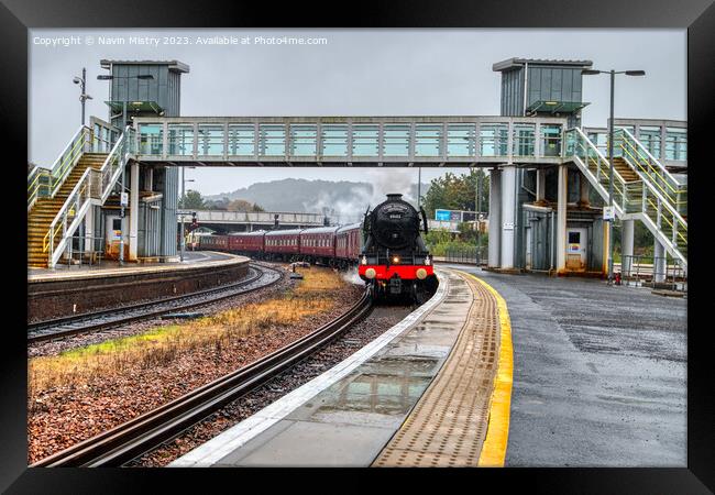 The Flying Scotsman at Perth Scotland Framed Print by Navin Mistry