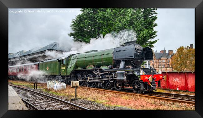 The Flying Scotsman at Perth Scotland Framed Print by Navin Mistry