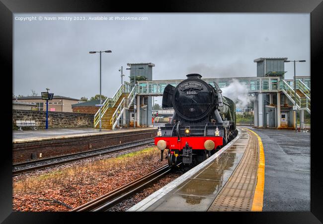 The Flying Scotsman at Perth Scotland Framed Print by Navin Mistry