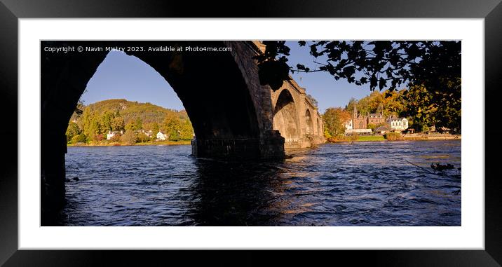 River Tay at Dunkeld Framed Mounted Print by Navin Mistry