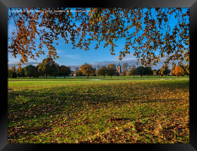 Autumn Colours of the South Inch, Perth Framed Print by Navin Mistry