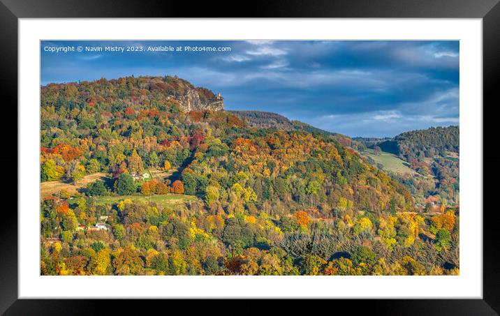 Autumn Colours of Kinnoull Hill, Perth Framed Mounted Print by Navin Mistry
