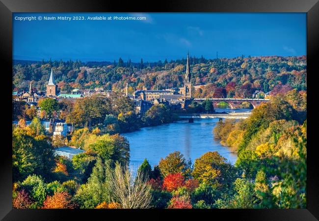 Perth and the Autumn Colours   Framed Print by Navin Mistry