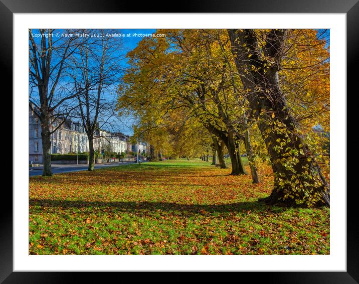 Autumn and the South Inch, Perth Framed Mounted Print by Navin Mistry
