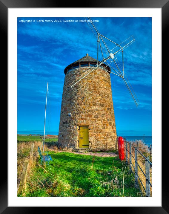 Windmill at St. Monans, Fife Framed Mounted Print by Navin Mistry