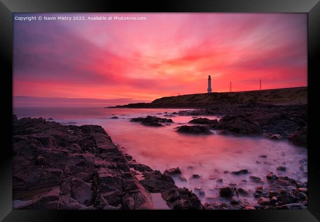 Sunrise in Aberdeen Bay   Framed Print by Navin Mistry