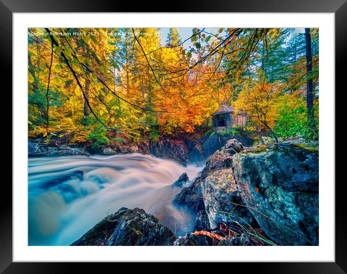 Autumn colours at the Hermitage. Framed Mounted Print by Navin Mistry