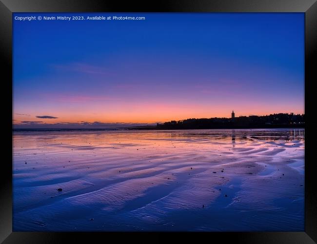 Sunrise at West Sands St. Andrews  Framed Print by Navin Mistry