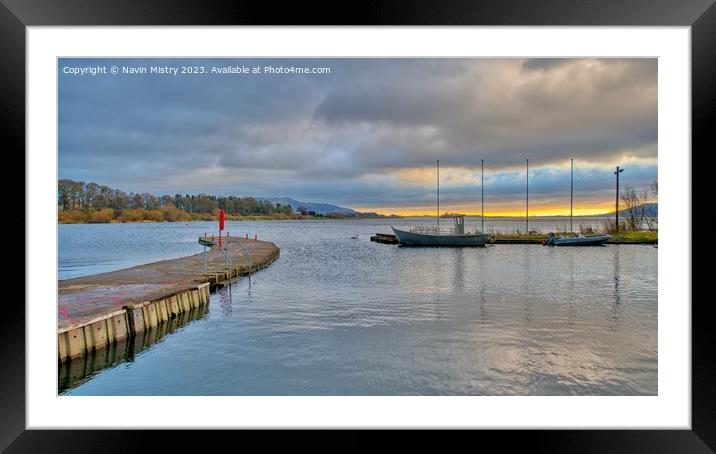 Loch Leven Sunrise  Framed Mounted Print by Navin Mistry