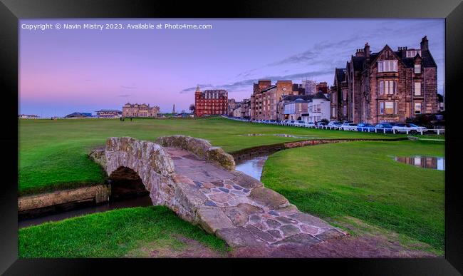 Swilcan Bridge, Old Course, St. Andrews  Framed Print by Navin Mistry