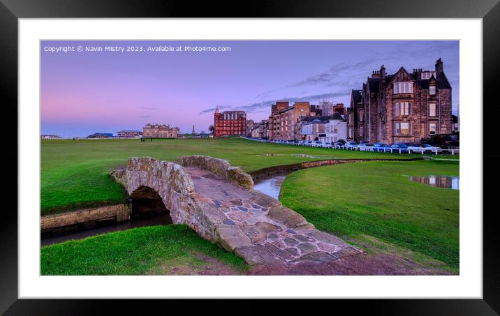 Swilcan Bridge, Old Course, St. Andrews  Framed Mounted Print by Navin Mistry