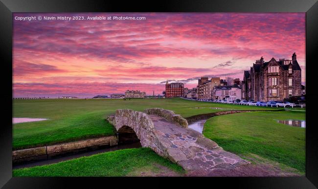 Swilcan Bridge, Old Course, St. Andrews Framed Print by Navin Mistry