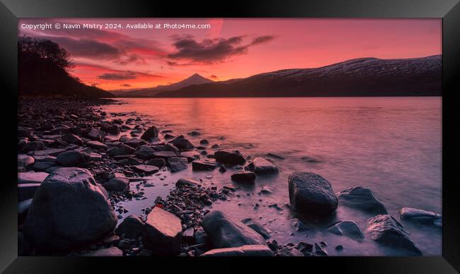 Schiehallion and Loch Rannoch Sunrise Framed Print by Navin Mistry
