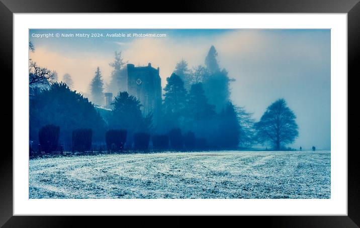 A Winter Day and Dunkeld Cathedral   Framed Mounted Print by Navin Mistry