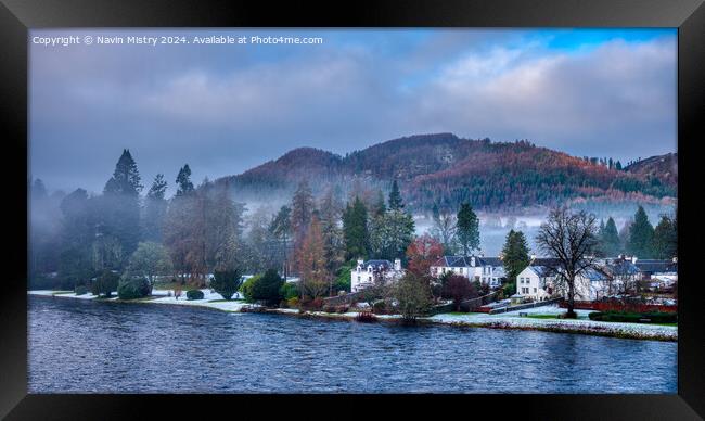 River Tay and Dunkeld in Winter  Framed Print by Navin Mistry
