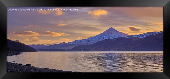 Schiehallion and Loch Rannoch Sunrise Framed Print by Navin Mistry