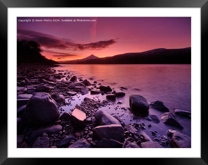 Schiehallion and Loch Rannoch Sunrise  Framed Mounted Print by Navin Mistry