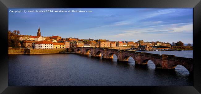 Berwick-upon-Tweed Evening Light Framed Print by Navin Mistry