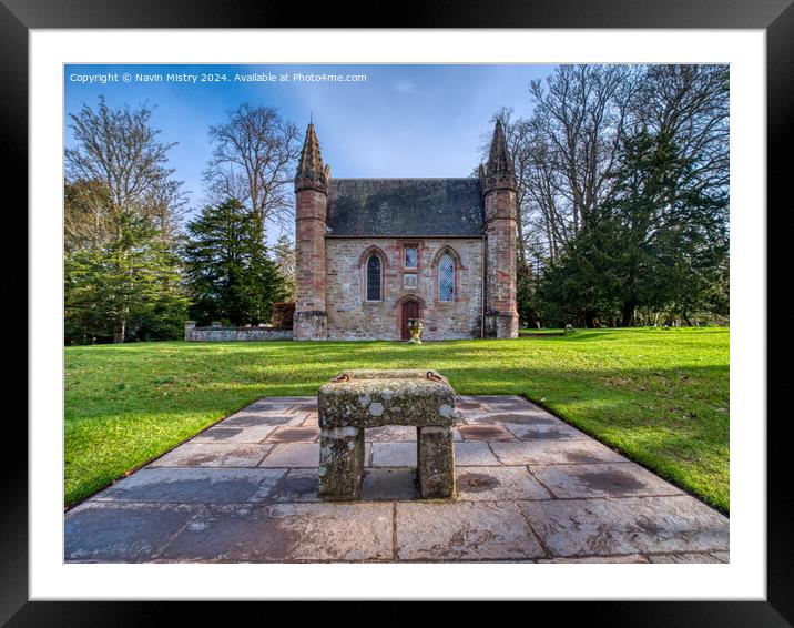 Scone Palace Chapel  Framed Mounted Print by Navin Mistry